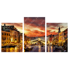 Модульная картина на 3 части "Венеция" (55 x 100 см) G-414 3, 55 x 100, от 51 до 100 см
