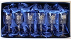 Хрустальный набор бокалов для вина Герб Украины (6 предметов, 300 мл) PB41561