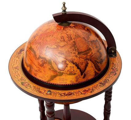 Глобус-бар підлоговий, 33 см сфера, коричневий (44 x 44 x 88 см) 33001R