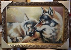 Гобеленовая картина "Пара волков" (46 x 64 см) GB149