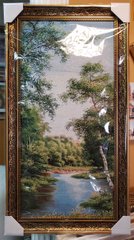 Гобеленовая картина "Река в лесу" (48 x 88 см) GB112