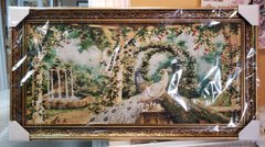 Гобеленовая картина с люрексом "Пара павлинов" (48 x 88 см) GB113