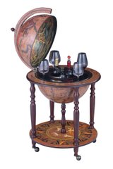 Глобус-бар напольный на 4 ножки 45 см сфера, коричневый (60 x 60 x 91 см) 45003N