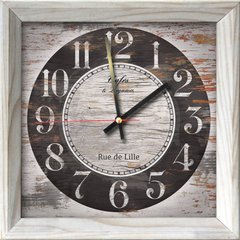 Часы настенные в деревянной раме (28 x 28 см) F-33