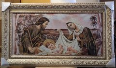 Гобеленовая икона с люрексом "Святое Семейство" (54 x 93 см) B258