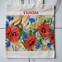 Сумка тканинна з українською символікою (35 x 38 см) US0125