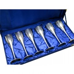 Келихи для шампанського бронзові з срібним напиленням (6 шт., h-23 см) 25926