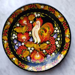 Тарелка с петриковской росписью цветочная (d-20 см) TR0254