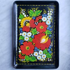 Поднос с петриковской росписью цветочный (31 x 21 x 2 см) VP0052