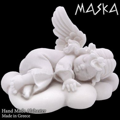 Фигурка из алебастра Maska Ангелочек на облаке (h-6,5 см) 395-0589