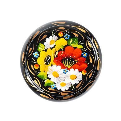 Шкатулка з розписом кругла ШК-09 (8 x 8 x 3,5 см) SK0496