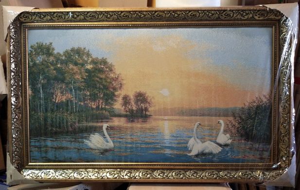 Гобеленова картина "Лебеді" (60 x 96 см) GB129