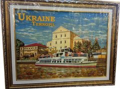 Картина із бурштину "Тернопіль" (37 x 47 см) BK0035-1