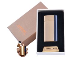 USB зажигалка в подарочной упаковке Lighter (Спираль накаливания) XT-4981 Gold