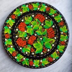 Тарелка с петриковской росписью цветочная (d-30 см) TR0275