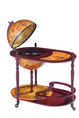 Глобус-бар зі столиком 42 см сфера, коричневий (81 х 51 х 91 см) 42004R