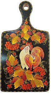Доска с петриковской росписью М1В (37 x 20 x 1,5 см) TR0569