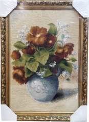 Гобеленова картина "Ваза з квітами" (37 x 51 см) GB054