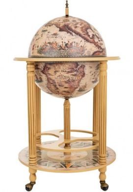 Глобус-бар напольный на 4 ножки 45 см сфера, бежевий (55 x 55 x 99 см) 45003WW17