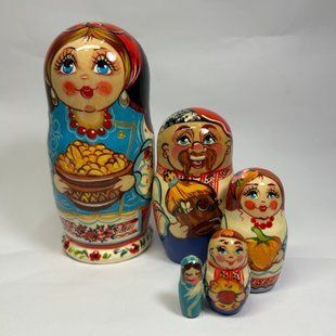 Матрьошка "Українка", 5 ляльок (h-14,5 см) MU140