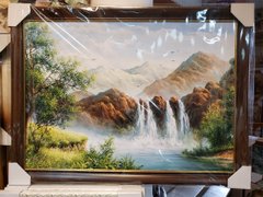 Картина-репродукція "Гірський водоспад" (60 x 80 см) RP0133, 60 x 80, від 51 до 100 см