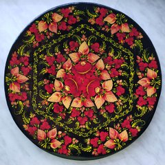 Тарілка з петриківським розписом квіткова (d-30 см) TR0242