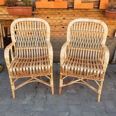 Набір: 2 крісла плетених з лози (65 x 55 x 94 см) VL018