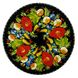 Тарілка з петриківським розписом квіткова (d-30 см) TR0087