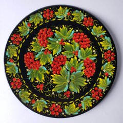 Тарелка с петриковской росписью цветочная (d-30 см) TR0278