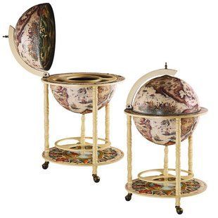 Глобус-бар напольный на 3 ножки 45 см сфера, бежевый (55 x 55 x 93 см) 45001W