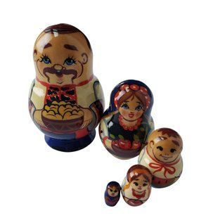 Матрешка "Украинец", 5 кукол (h-8,5 см) MU118