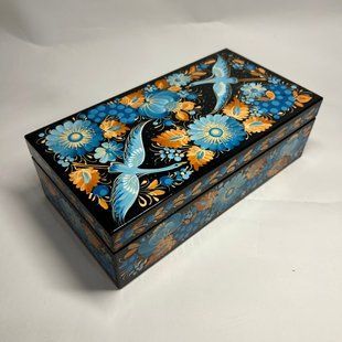 Шкатулка з розписом прямокутна (21 x 11 x 7 см) SK0376