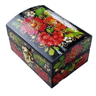 Шкатулка з розписом прямокутна велика (8 x 6 x 4,5 см) SK0537
