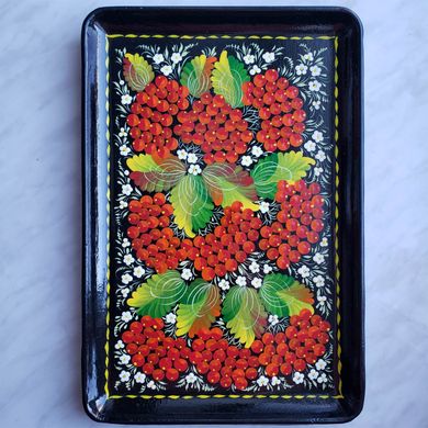 Поднос с петриковской росписью цветочный (31 x 21 x 2 см) VP0053