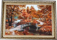 Картина из янтаря "Романтический мостик" (52 х 72 см) B034