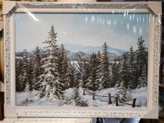 Картина-репродукция "Зимний лес в горах" (60 x 80 см) RP0135, 60 x 80, от 51 до 100 см