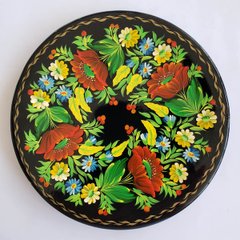 Тарілка з петриківським розписом квіткова (d-30 см) TR0174