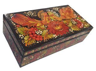 Шкатулка с росписью прямоугольная (21 x 11 x 6,5 см) SK0374