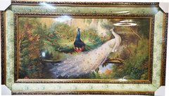Гобеленовая картина в двойной раме "Павлины" (68 x 119 см) GB049