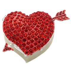 Шкатулка для украшений "Красное сердце" (8 x 6 x 2,5 см) 323-1075