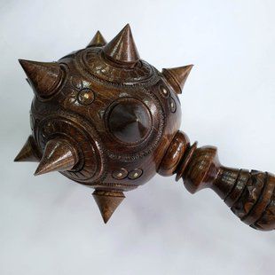 Булава деревянная, резная (51 x 13 x 13 см) US0019