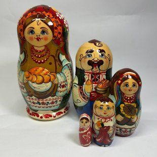Матрьошка "Українка", 5 ляльок (h-14,5 см) MU144