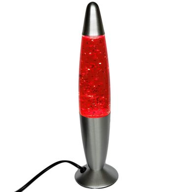 Нічник-світильник "Лавова лампа - зірочки" червона (h-34 см) LL0004