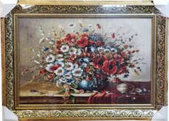 Гобеленова картина "Ваза з квітами" (49 x 67 см) GB059