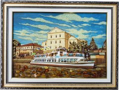 Картина із бурштину "Файне Місто Тернопіль" (27 x 36 см) BK0035