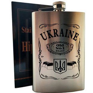 Фляга из нержавеюшей стали (256мл/9oz.) UKRAINE WKL-034