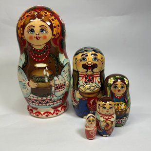 Матрьошка "Українка", 5 ляльок (h-14,5 см) MU145