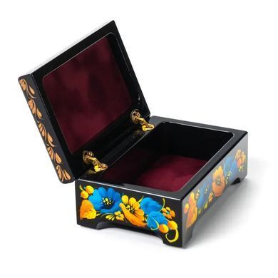 Шкатулка з розписом прямокутна ШК-20М (12,5 x 8,5 x 5,5 см) SK0610