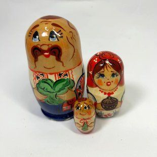 Матрьошка "Українець", 3 ляльок (h-8,5 см) MU146
