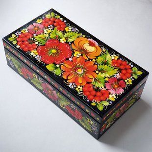 Шкатулка з розписом прямокутна (21 x 11 x 7 см) SK0470